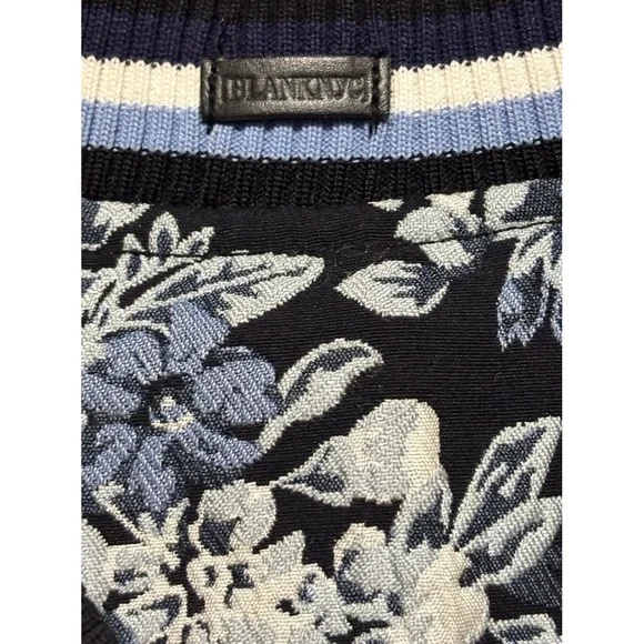 BLANKNYC Women's Faux Leather Moto Reversible Floral Jacquard Jacket Size Medium - Picture 2 of 16